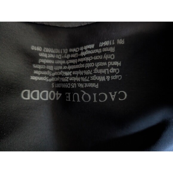 Cacique Bra 40DDD Back Smoothing Lightly Lined Black Unpadded Wire Lane Bryant - Picture 8 of 10